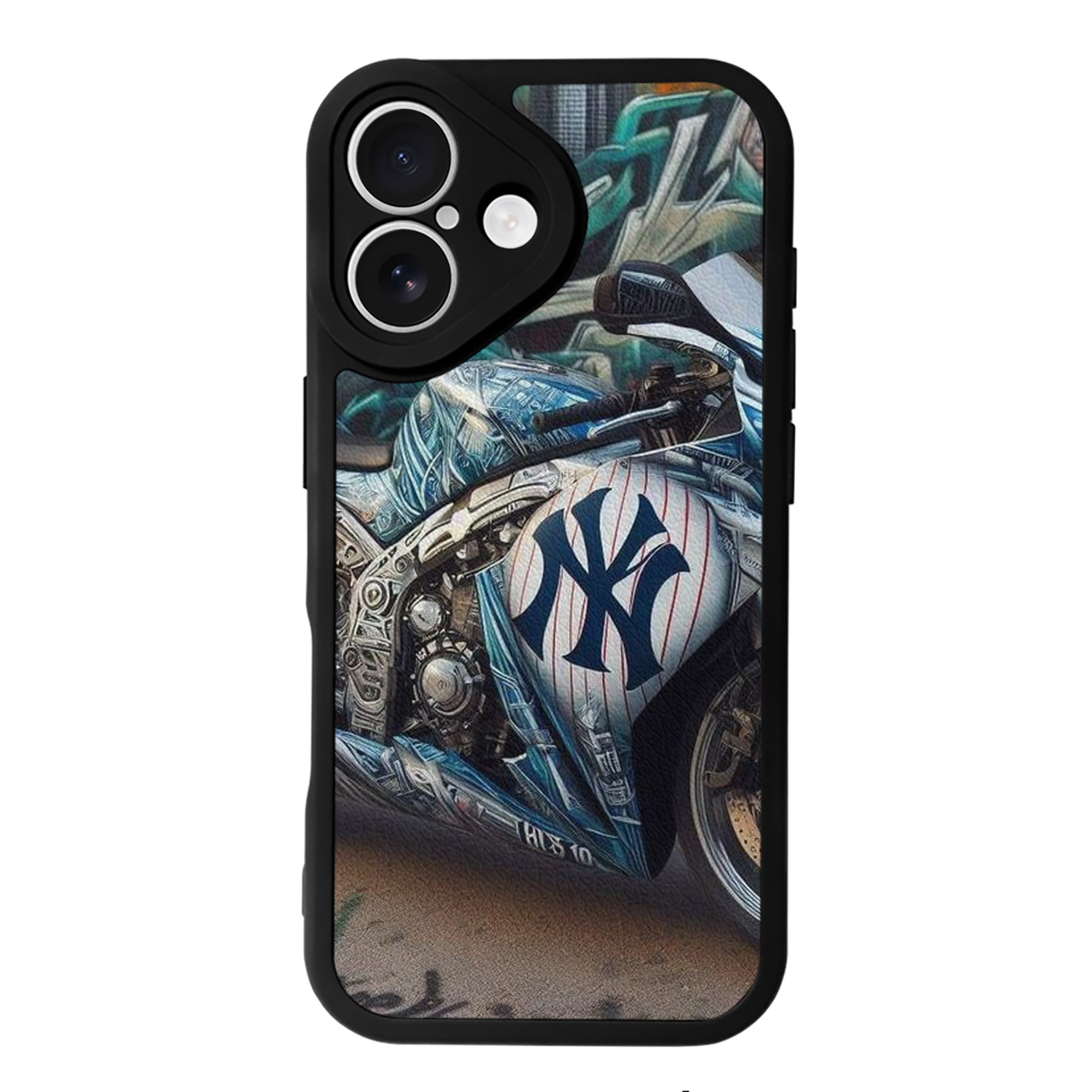 New York Yankees 343 IPhone 16 Silicone Leather Case – UV Print, Lambskin Texture – Perfect Fit, Wireless Charging Compatible, Scratch Resistant, Precise Cutouts – Stylish Protection For IPhone 16